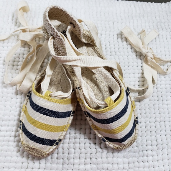 Soludos Shoes - Soludos Blue & Yellow & Creme Espadrilles Size 6
